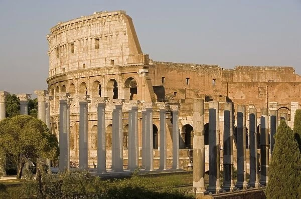 Colosseum and false Roman columns for theatre