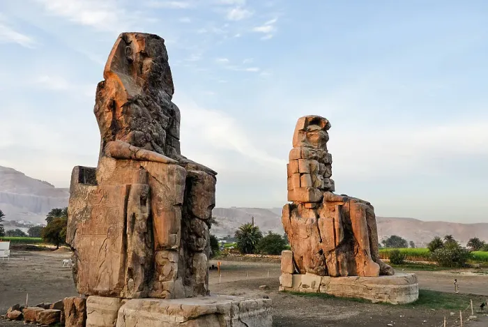 Framed Print : Colossi of Memnon, massive stone statues of Pharaoh Amenhotep III in the Theban Necropolis, UNESCO World Heritage Site, Luxor, Egypt, North Africa, Africa Framed Print : Colossi of Memnon, massive stone statues of Pharaoh Amenhotep III in the Theban Necropolis, UNESCO World Heritage Site, Luxor, Egypt, North Africa, Africa