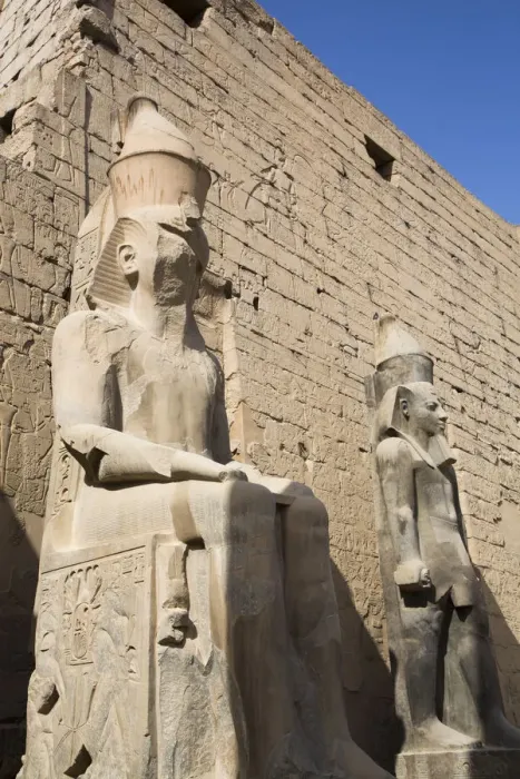 Framed Print : Colossi of Ramses II in front of Pylon, Luxor Temple, UNESCO World Heritage Site, Luxor Framed Print : Colossi of Ramses II in front of Pylon, Luxor Temple, UNESCO World Heritage Site, Luxor