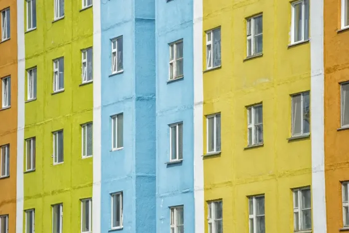 Framed Print : Coloured apartment houses, Siberian city Anadyr, Chukotka Province, Russian Far East, Eurasia Framed Print : Coloured apartment houses, Siberian city Anadyr, Chukotka Province, Russian Far East, Eurasia