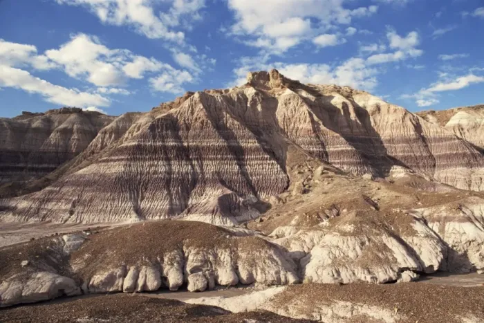 Framed Print : Coloured bands and ridges on the Blue Mesa in the Petrified Framed Print : Coloured bands and ridges on the Blue Mesa in the Petrified