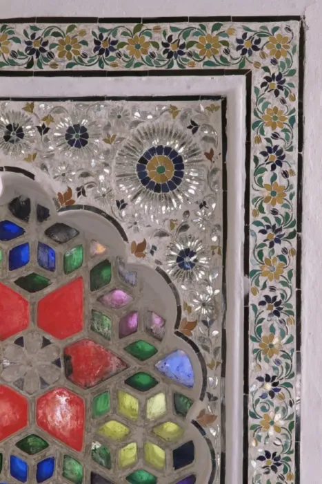 Framed Print : Coloured glass Jali Framed Print : Coloured glass Jali