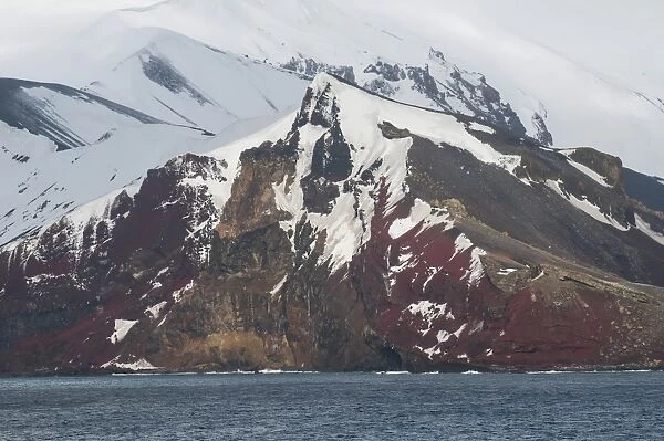 Coloured rocks at the volcanic crater, Deception Island, South Shetland Islands, Antarctica, Polar Regions
