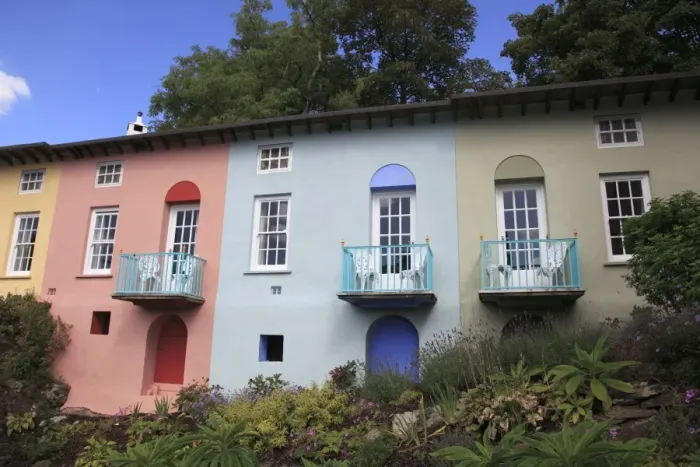 Framed Print : Colourful Architecture, Portmeirion Village, Gwynedd, North Wales, Wales, United Kingdom Framed Print : Colourful Architecture, Portmeirion Village, Gwynedd, North Wales, Wales, United Kingdom