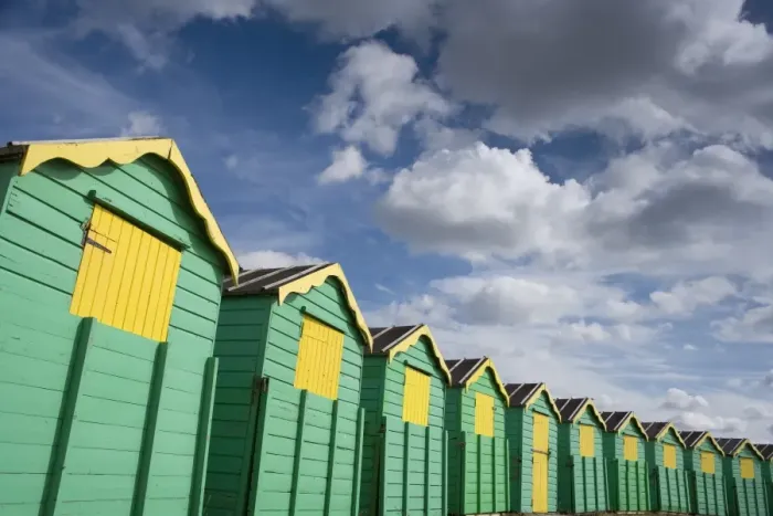 Framed Print : Colourful beach huts, Littlehampton, West Sussex, England, United Kingdom, Europe Framed Print : Colourful beach huts, Littlehampton, West Sussex, England, United Kingdom, Europe