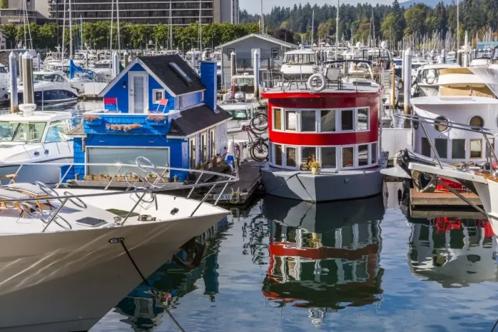 Framed Print : Colourful boats in Vancouver Harbour near the Convention Centre, Vancouver, British Columbia Framed Print : Colourful boats in Vancouver Harbour near the Convention Centre, Vancouver, British Columbia