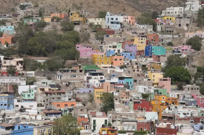 Framed Print : Colourful buildings, Guanajuato, Guanajuato State, Mexico, North America Framed Print : Colourful buildings, Guanajuato, Guanajuato State, Mexico, North America