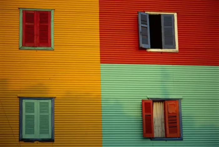 Framed Print : Colourful buildings in La Boca district, Buenos Aires, Argentina Framed Print : Colourful buildings in La Boca district, Buenos Aires, Argentina