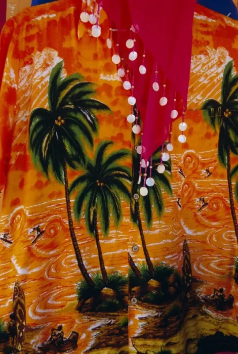 Framed Print : Colourful clothes hanging in a shop, St Framed Print : Colourful clothes hanging in a shop, St