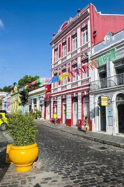 Colourful colonial architecture, Olinda, UNESCO World Heritage Site, Pernambuco, Brazil, South America