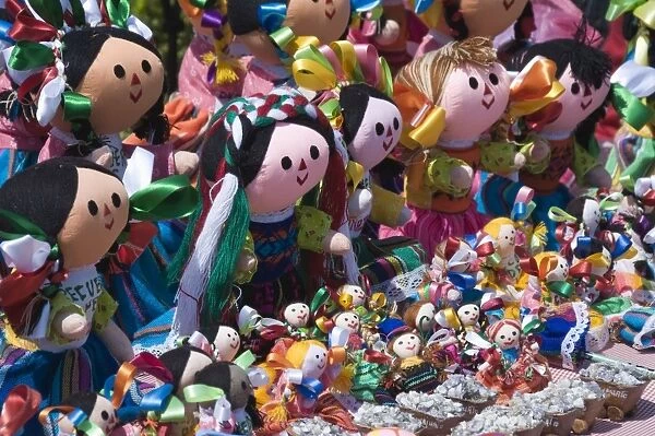 Colourful dolls for sale in Guanajuato, Guanajuato State, Mexico, North America