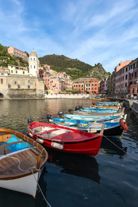 Framed Print : Colourful fishing boats in Vernazza harbour, Cinque Terre, UNESCO World Heritage Site Framed Print : Colourful fishing boats in Vernazza harbour, Cinque Terre, UNESCO World Heritage Site
