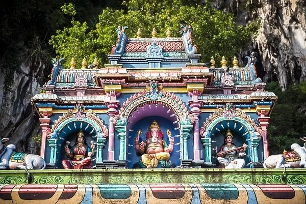 Colourful Hindu statues, Batu Caves, Kuala Lumpur, Malaysia, Southeast Asia, Asia