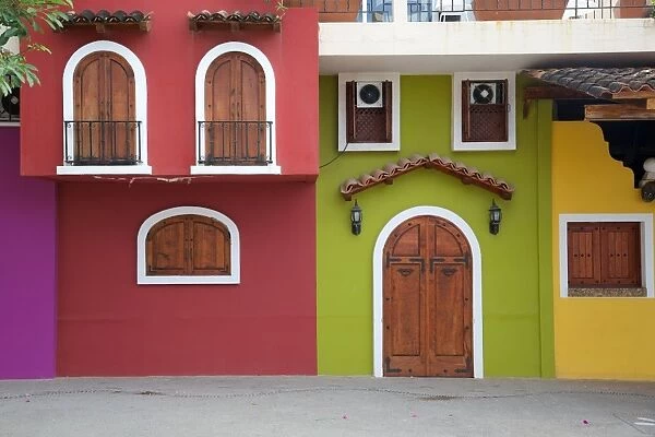 Colourful houses, Downtown, Puerto Vallarta, Jalisco, Mexico, North America