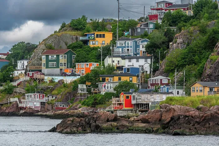 Framed Print : Colourful houses, St. John's, Newfoundland, Canada, North America Framed Print : Colourful houses, St. John's, Newfoundland, Canada, North America