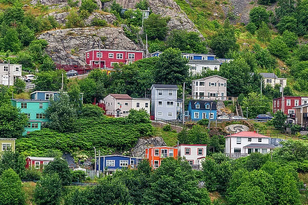Colourful houses, St.John's, Newfoundland, Canada, North America