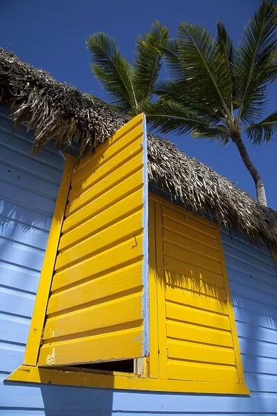 Colourful hut, Bavaro Beach, Punta Cana, Dominican Republic, West Indies