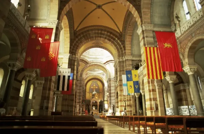 Framed Print : Colourful interior of the new Cathedral of La Major, Marseille, Bouches-de-Rhone Framed Print : Colourful interior of the new Cathedral of La Major, Marseille, Bouches-de-Rhone