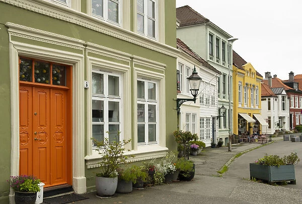 Colourful old houses in Nordness, Bergen, Norway, Scandanavia, Europe