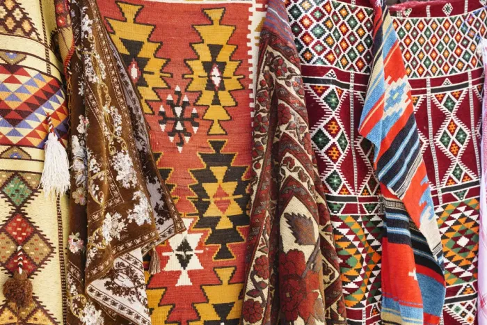 Framed Print : Colourful rugs and carpets for sale in Al Fahidi Historic Neighbourhood, Bur Dubai Framed Print : Colourful rugs and carpets for sale in Al Fahidi Historic Neighbourhood, Bur Dubai