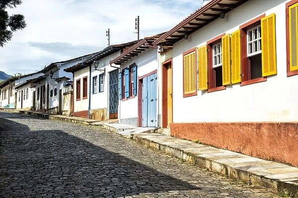 Colourful streets, Mariana, Minas Gerais, Brazil, South America