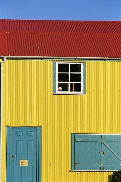 Colourful traditional house, Stanley, East Falkland, Falkland Islands, South Atlantic