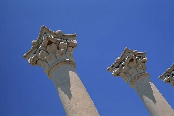 Detail of column, Asklepieion, Kos, Dodecanese, Greek Islands, Greece, Europe