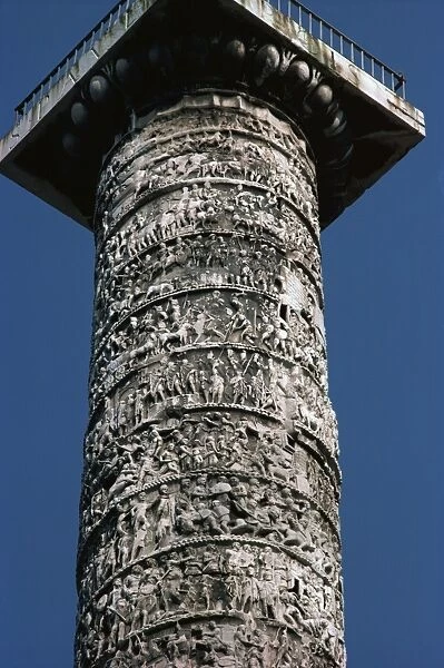 Column of Marcus Aurelius erected between 173 and 176 AD, Rome, Lazio, Italy, Europe