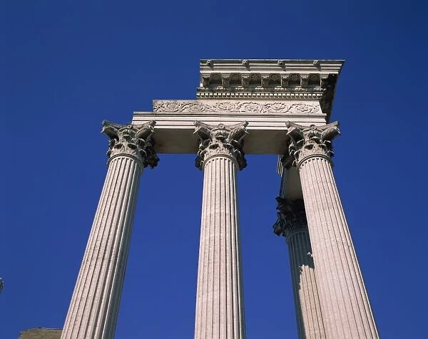 Columns of the Harbour Temple at Xanten in North Rhine