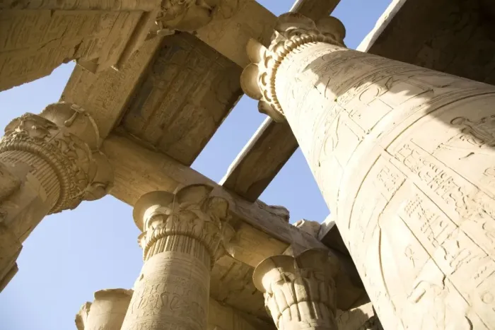 Framed Print : Columns at Kom Ombo temple, Egypt, North Africa, Africa Framed Print : Columns at Kom Ombo temple, Egypt, North Africa, Africa
