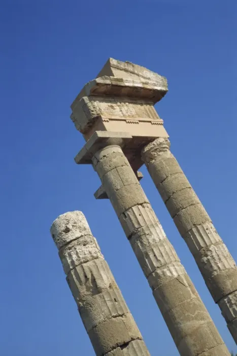 Framed Print : Detail of columns of the Rhodes Acropolis at Monte Smith Framed Print : Detail of columns of the Rhodes Acropolis at Monte Smith
