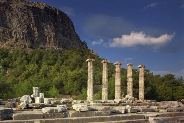 Framed Print : Columns and ruins of the Ionian Temple to Athena Framed Print : Columns and ruins of the Ionian Temple to Athena