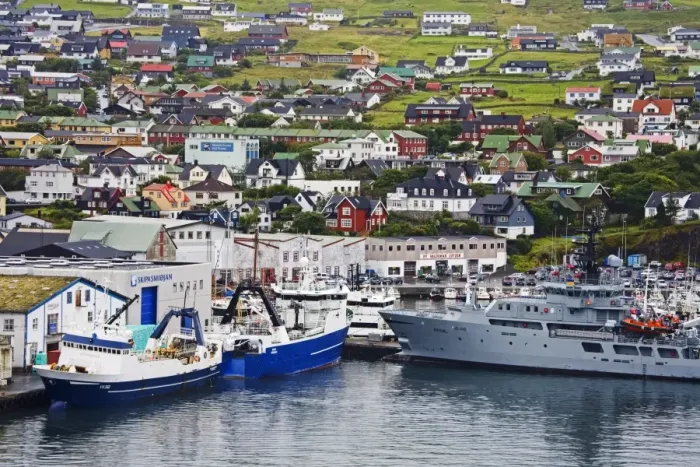 Framed Print : Commercial docks, Port of Torshavn, Faroe Islands, Kingdom of Denmark, Europe Framed Print : Commercial docks, Port of Torshavn, Faroe Islands, Kingdom of Denmark, Europe
