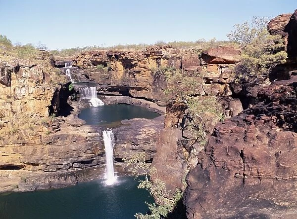 Complete view of all four stages of the Mitchell Falls, Kimberley, Western Australia