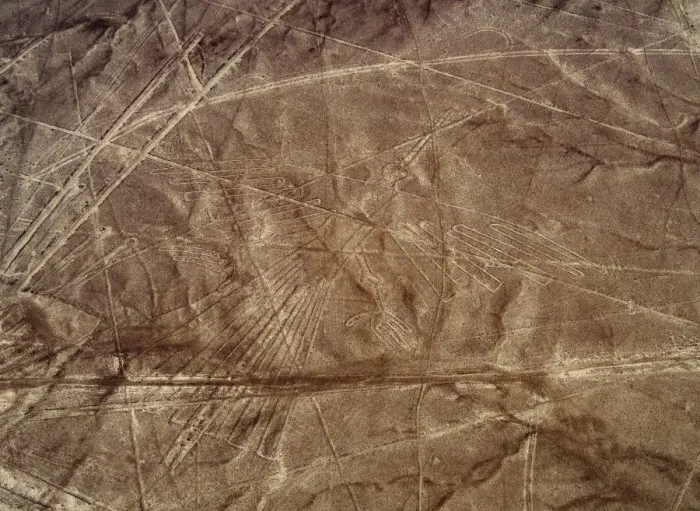 Framed Print : The Condor Geoglyph, aerial view, Nazca, UNESCO World Heritage Site, Ica Region, Peru Framed Print : The Condor Geoglyph, aerial view, Nazca, UNESCO World Heritage Site, Ica Region, Peru