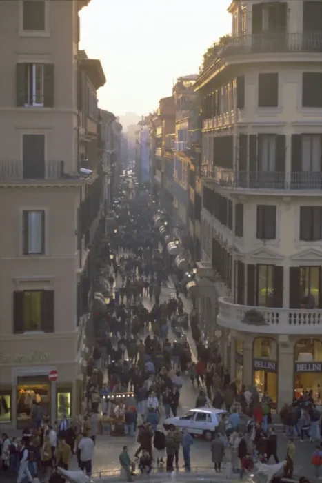 Framed Print : Via Condotti from the Spanish Steps Framed Print : Via Condotti from the Spanish Steps