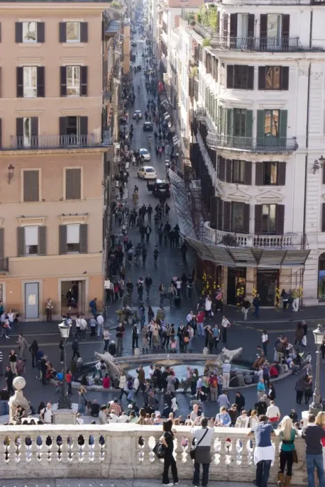 Framed Print : Via Condotti from the Spanish Steps, Rome, Lazio, Italy, Europe Framed Print : Via Condotti from the Spanish Steps, Rome, Lazio, Italy, Europe