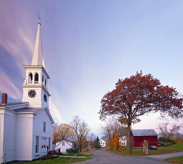The Congregational Church, Peacham, Vermont, New England, United States of America, North America
