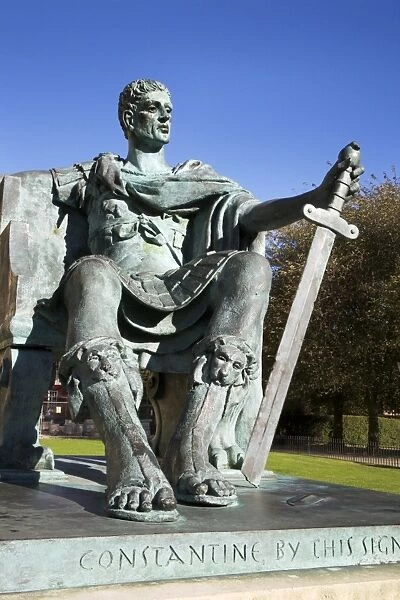Constantine statue, York, Yorkshire, England, United Kingdom, Europe