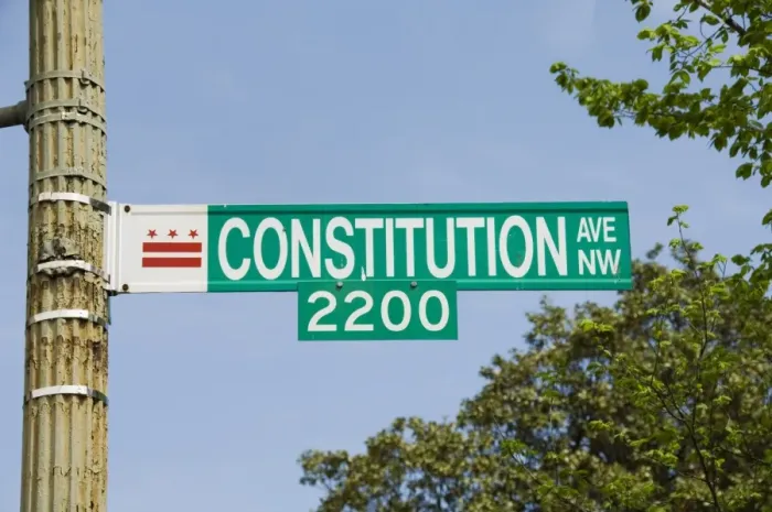 Framed Print : Constitution Avenue, Washington D Framed Print : Constitution Avenue, Washington D