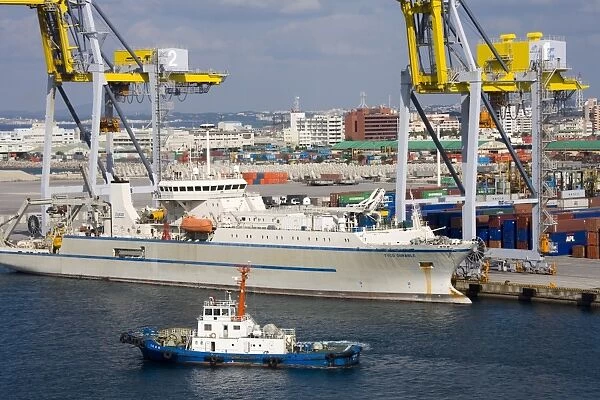 Container Port, Naha City, Okinawa Island, Japan, Asia