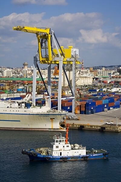Container Port, Naha City, Okinawa Island, Japan, Asia