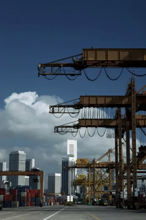 Framed Print : Container terminal Framed Print : Container terminal