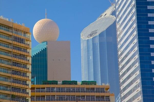 Contemporary architecture, Abu Dhabi, United Arab Emirates, Middle East