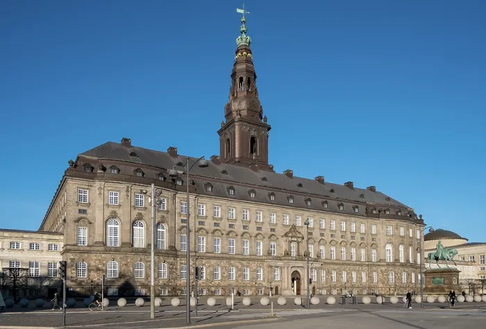 Framed Print : Copenhagen, Denmark ' View of Christiansborg Palace, home to Denmarks Parliament, Supreme Court, and Royal Reception Rooms, symbolizing centuries of political and royal power Framed Print : Copenhagen, Denmark ' View of Christiansborg Palace, home to Denmarks Parliament, Supreme Court, and Royal Reception Rooms, symbolizing centuries of political and royal power