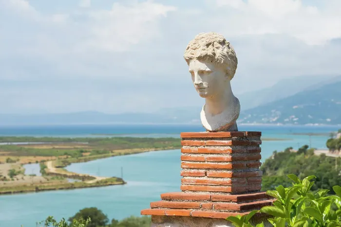 Framed Print : Copy of the head of the Goddess of Butrint in the precinct of the Acropolis of the Archaeological site of Butrint, Butrint National Park, UNESCO World Heritage Site, near Saranda, on the Ionian coast, Albania, Europe Framed Print : Copy of the head of the Goddess of Butrint in the precinct of the Acropolis of the Archaeological site of Butrint, Butrint National Park, UNESCO World Heritage Site, near Saranda, on the Ionian coast, Albania, Europe