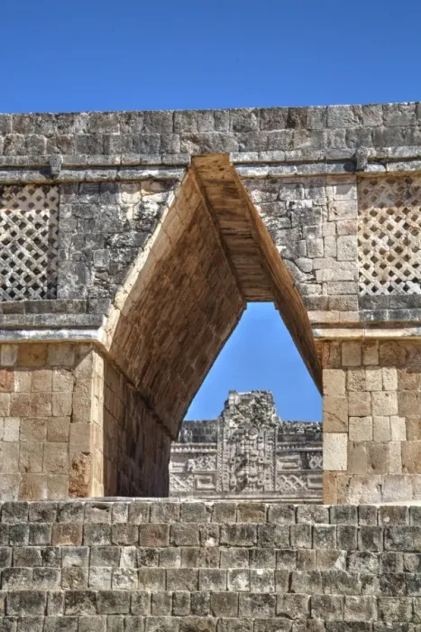 Framed Print : Corbelled arch, Nuns Quadrangle, Uxmal, Mayan archaeological site, UNESCO World Heritage Site Framed Print : Corbelled arch, Nuns Quadrangle, Uxmal, Mayan archaeological site, UNESCO World Heritage Site