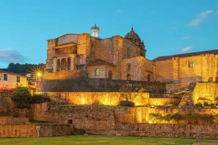 Framed Print : Coricancha and Santo Domingo Convent at twilight, UNESCO World Heritage Site, Cusco (Cuzco), Cusco Province, Cusco Region, Peru, South America