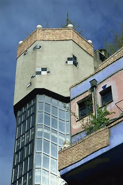 Corner view, Hundertwasser House, Vienna, Austria, Europe