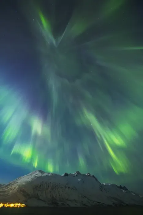 Framed Print : A coronal burst of aurora borealis (Northern Lights) during a solar storm in Northern Framed Print : A coronal burst of aurora borealis (Northern Lights) during a solar storm in Northern